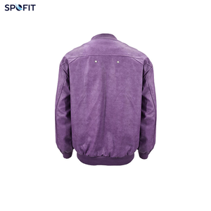 Chaqueta de Cuero PU Suave y Resistente para Hombre, Estilo Casual, Color Morado, Diseño con Cierre, Fabricación Personalizada - Product Image 5