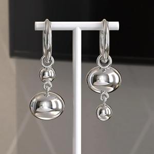 Boucles d'oreilles pendantes de luxe en or 14 carats avec diamant de laboratoire ovale 4,5 carats certifié IGI, clarté VS1, style minimaliste, 30 mm, fermeture bouton, pour femme - Product Image 6