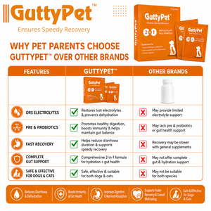 SKY EC GutterPet 2 1 ORS ผงอิเล็กโทรไลต์พร้อมโปรไบโอติกสำหรับสุนัขและแมว บำรุงสุขภาพข้อต่อและระบบย่อยอาหาร สำหรับทุกวัย แบบซอง - Product Image 4