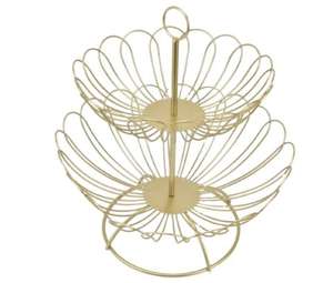 3 Tier Modern Design Round Shape Metal Black Coated Wire Storage <b>Basket</b> for Dining <b>Table</b> Kitchenware Food Storage <b>Basket</b> - Product Image 4