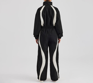 <b>Lightweight</b> Windbreaker Zipper <b>Jacket</b> and Pant Set Ladies Tracksuit <b>Women</b> Custom Waterproof Nylon Tracksuit Windbreaker - Product Image 2