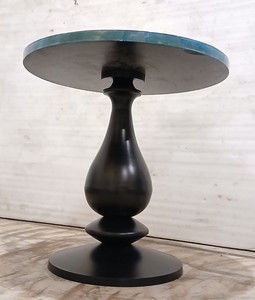 Table de bar moderne et élégante, base en métal, plateau rond, table de pub pour café, restaurant, usage intérieur et extérieur - Product Image 1