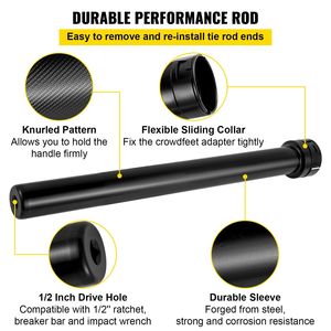 Kit di strumenti per la rimozione di tiranti interni in acciaio resistente da 13 pezzi adattatori per tubi di guida da 1/2 pollici per lo smontaggio di auto - Product Image 4