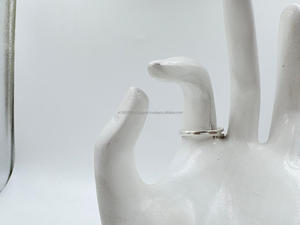 Trendy 925 Silver Fashion Ring Everyday Wear Cluster Design - Product Image 3