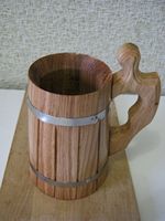 Tasse en bois rustique