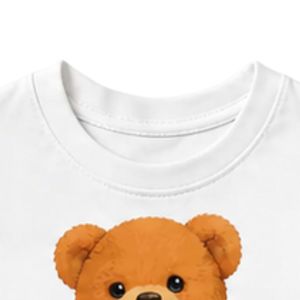 Camiseta Blanca de Manga Corta para Niños Pequeños, Cuello Redondo, Informal, para el Día a Día, para Jugar, Ir a la Escuela, Ropa Cómoda para Niños - Product Image 2