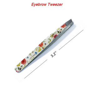 Kit de pinces à épiler pour sourcils, qualité professionnelle, lot de 3, outils en acier inclinés pour l'épilation des sourcils, avec logo personnalisé - Product Image 4