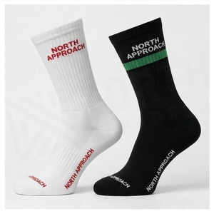Chaussettes North Approach pour adultes, blanches avec lettres noires imprimées, respirantes, tricotées, pour l'été et les tenues décontractées - Product Image 3