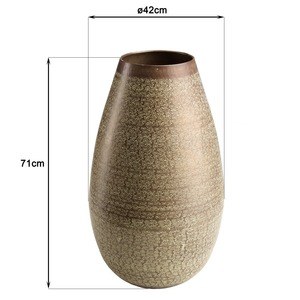 Jarrón de Mesa Bloom Ready con Acabado Dorado Tradicional, Diseño de Pedestal Hecho a Mano, 34 cm de Altura - Product Image 3