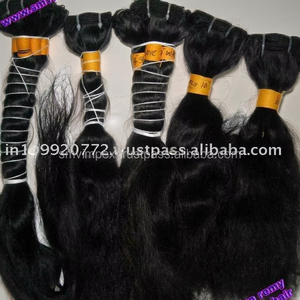 Extensión de cabello crudo indio sin procesar 100% de la India Extensión de cabello de un donante, tejido de cabello crudo más vendido de la India. - Product Image 6