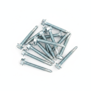 Premium Carbon Steel Hex Washer Head Self-Drilling <b>Screws</b> (Metric/Inch) Zinc Coated Class 8 Heavy Duty Corrosion Resistant - Product Image 1