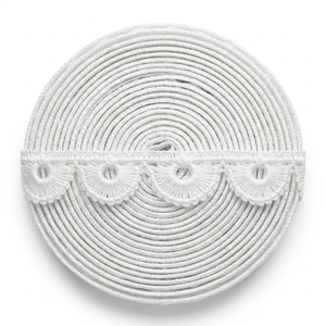 10mm <b>White</b> Floral Guipure GPO <b>Lace</b> Trim Customizable Export Quality for Baptism Decor Baby Headbands Nursery Crafts Keepsakes - Product Image 1