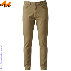 MASTER TEXTILE <b>Men's</b> Straight Fit Casual Pants Solid Color Mid Waist Woven Twill Breathable Button Closure Rivets - Product Image 2