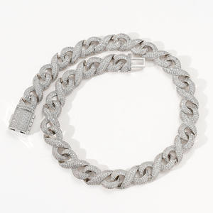 Custom <b>Iced</b> <b>Out</b> Diamond Hip Hop <b>Chain</b> Necklace for Men Cubic Zirconia Cuban Link <b>Chain</b> for Streetwear Fashion Jewelry - Product Image 4