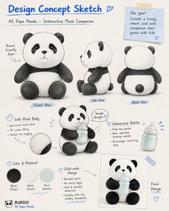 Peluche de Panda Wink Panda con Ojos que Parpadean al Agitarlo, Recargable por USB-C, Luz Nocturna Relajante, Regalo - Product Image 6