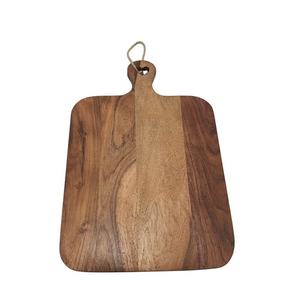 Wooden Chopping <b>Block</b> Rectangle Shape With Handle Natural Finish Kitchen Cutting Board Acacia Wood Material Cheese Cutting Board - Product Image 4
