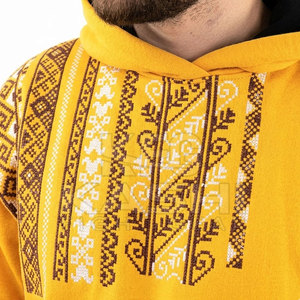 Sudadera con Capucha Bordada para Hombre, de Invierno, Mezcla de Algodón y Forro Polar, Transpirable, con Capucha y Bolsillo Delantero, para Uso Diario Informal - Product Image 6