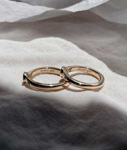 Diamond Stackable <b>Ring</b> 14K Solid Gold Bezel Round Cut Lab Grown Minimalist Everyday Wear Solitaire Chunky Band B2B Factory Price - Product Image 4