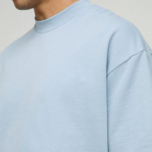 T-shirts de mode pour hommes en gros – Tissu polaire durable, manches courtes, coupe classique, respirant, anti-boulochage, écologique, col rond, 180g - Product Image 3