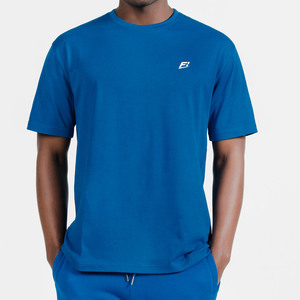 เสื้อยืดคอกลมผู้ชายขายส่ง ผ้าฝ้าย 100% ทรงโอเวอร์ไซส์ เสื้อยืดเปล่าสำหรับผู้ชาย สกรีนโลโก้ กราฟิก ไหล่ตก ทรงหลวม - Product Image 1