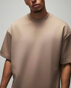 Nouveau style T-shirt homme oversize avec imprimé graphique et texte, en coton premium, coupe ample, manches courtes, style streetwear, idéal pour l'été, directement de l'usine - Product Image 4