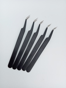 Customized Brand Wholesale Price Durable Eyelash Tweezers Precision Pointed Smooth Tip Sustainable Stainless Steel Custom Set - Product Image 1
