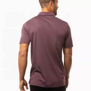 Polo en tricot violet pour homme, manches courtes, couleur unie, coupe classique, boutons, personnalisable, vente en gros, OEM - Product Image 2