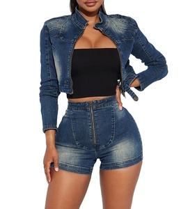 ชุด2ชิ้นผ้ายีนส์ขากว้างชุด2ชิ้นกางเกงยีนส์ขากว้างชุดเซ็ต2026 - Product Image 1