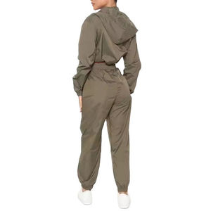 Chaqueta Deportiva con Capucha para Mujer de Alta Calidad, Ligera, Estilo Casual Deportivo, Cintura Elástica, Chándal de Nylon de Moda Urbana - Product Image 6