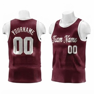 Maillot de basket personnalisé marron sans manches en mesh sublimé avec nom d'équipe 00, respirant, unisexe, pour adulte - Product Image 1