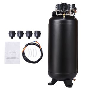 Compressore d'aria stazionario ultra silenzioso da 6.5HP, 15.5SCFM@90 PSI, 145PSI, con serbatoio da 80 galloni, senza olio, livello 86dB, per uso industriale - Product Image 1