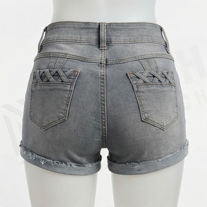 Shorts de Verano para Mujer, de Talle Alto, con Dobladillo Reforzado y Efecto Levanta Glúteos, Transpirables, con Remaches, de Longitud Corta, Moda Urbana Premium - Product Image 2