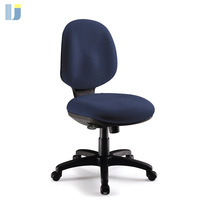 Chaise de bureau ergonomique moderne sans accoudoirs en tissu avec dossier mi-haut, mousse PU haute densité, fonction de levage, mécanisme de synchronisation, pivotante