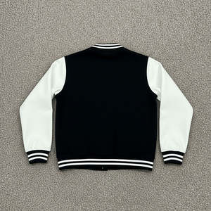 Article très vendu : Veste de baseball pour homme 100% laine, nouveau style, manches en cuir, col côtelé, veste d'hiver pour un usage quotidien - Product Image 2