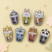 Diseño Personalizado de Animales Musicales y Deportivos en Aleación de Zinc con Esmalte Duro para Regalo Personalizado de Té de Burbujas al por Mayor