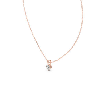 จี้เพชรทรงคุชชั่นทองคำขาว 14K เพชรเพาะเลี้ยงสำหรับผู้หญิง |   ชุดเจ้าสาว |   เพชรที่เพิ่งเพาะเลี้ยง - Product Image 5