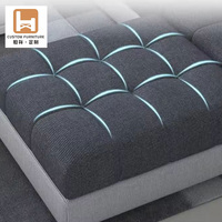 Canapé en tissu moderne et minimaliste pour salon, cadre solide de style nordique avec rembourrage en éponge, combinaison de meubles de canapé d'angle