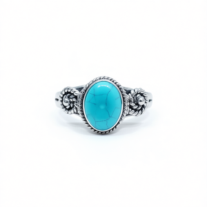 <b>Turquoise</b> Moissanite <b>Ring</b> 3.2 Grams Elegant and Durable - Product Image 2
