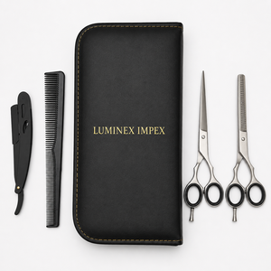 Navaja de Afeitar Recta Vintage Luminex Impex con Mango de Concha de Abulón y Acero al Carbono, Lista para Usar en Barberías y Salones - Product Image 5