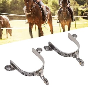 Customizable Stainless Steel Horse Riding Spurs for Cowboy Boots Durable Equine Products Professional <b>Equestrian</b> Gear - Product Image 3