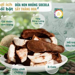 Deliciosos Trozos de Coco con Chocolate Negro y Blanco, Snack de Fruta Liofilizada Premium, Sin Azúcar, Envasado al Vacío Natural - Product Image 4