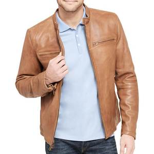 Nouvelles vestes en cuir pour hommes, style bomber, avec logo personnalisé, veste streetwear de haute qualité, vestes d'hiver à fermeture éclair. - Product Image 5