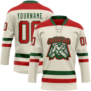 Camiseta de Hockey sobre Hielo para Hombre, Manga Larga, Nombre y Número Personalizados, Transpirable, Poliéster, Cuello en V, Corte Regular - Product Image 2
