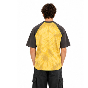 Camiseta Raglán Tie Dye para Hombre, 100% Algodón, Manga Corta, Estampado Gráfico, Corte Holgado, Ropa Urbana Diaria, Personalizada, Venta al Por Mayor, EAZWEARS - Product Image 2