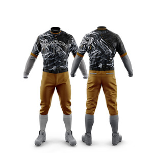 Uniforme de Béisbol para Adultos al por Mayor, Jersey Personalizado de Manga Larga, Transpirable, de Secado Rápido, Impreso de Alta Calidad, 100% Poliéster - Product Image 1