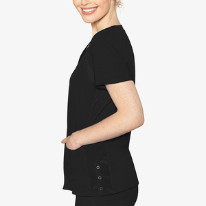 High Quality Ladies Hospital Medical <b>Scrubs</b> Jersey Female Staff Medical Short Sleeve <b>Scrubs</b> <b>Tops</b> With Pocket - Product Image 3