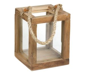 Portavelas Funcional de Madera con Acabado Rústico para Decoración de Interiores, Exteriores, Hogar y Eventos - Product Image 1