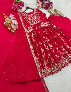 ชุดสัลวาร์ คามีซ แบบทันสมัย ยาวคลุมเท้า แห้งเร็ว สำหรับผู้หญิง พร้อมผ้าคลุมไหล่ - Product Image 6