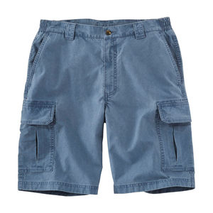 Shorts cargo en jean pour homme, taille basse, délavé, en polyester, style bermuda décontracté, avec cordon de serrage, motif imprimé, écologique - Product Image 1