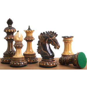 Handmade Silk Screen Printed <b>Wooden</b> <b>Chess</b> <b>Set</b> Pieces <b>Wooden</b> Chessmen for Home, Office, Game Room and Tabletop Display - Product Image 6